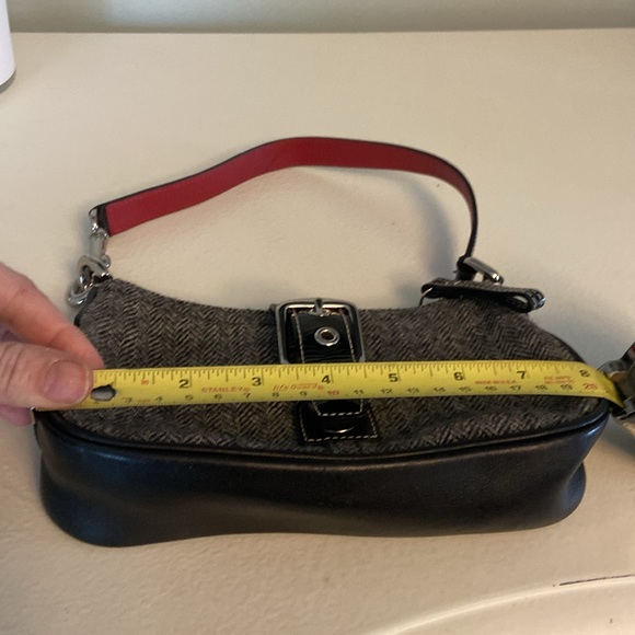 Coach Wool & Leather Houndstooth Mini Shoulder Bag - Picture 15 of 16